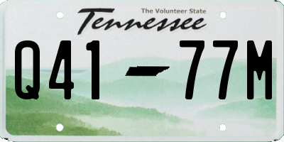 TN license plate Q4177M