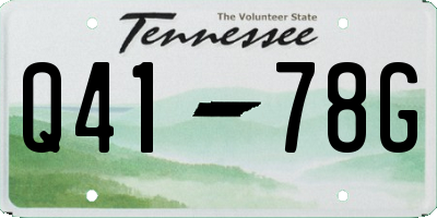 TN license plate Q4178G