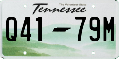 TN license plate Q4179M