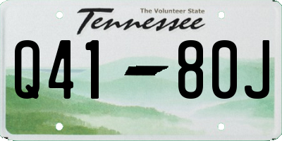 TN license plate Q4180J