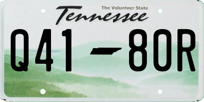 TN license plate Q4180R