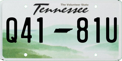 TN license plate Q4181U