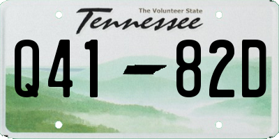 TN license plate Q4182D
