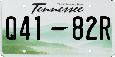 TN license plate Q4182R