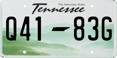 TN license plate Q4183G