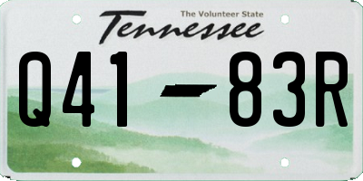 TN license plate Q4183R