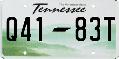 TN license plate Q4183T