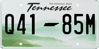 TN license plate Q4185M