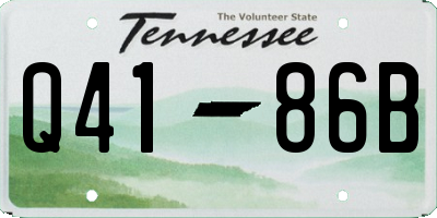 TN license plate Q4186B