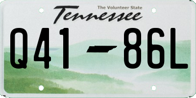 TN license plate Q4186L