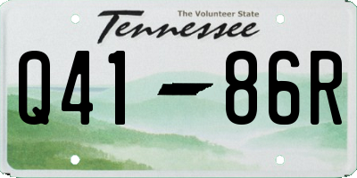 TN license plate Q4186R