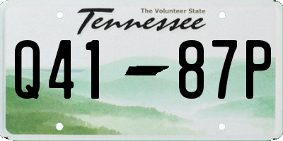 TN license plate Q4187P