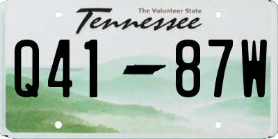 TN license plate Q4187W