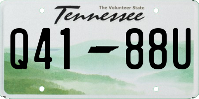 TN license plate Q4188U