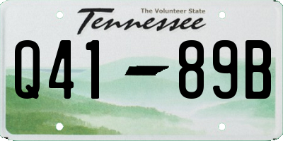 TN license plate Q4189B