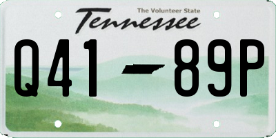 TN license plate Q4189P