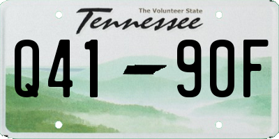 TN license plate Q4190F
