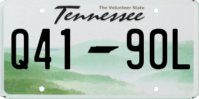 TN license plate Q4190L