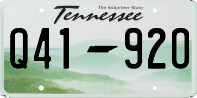 TN license plate Q4192O