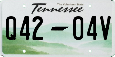 TN license plate Q4204V