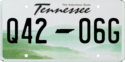 TN license plate Q4206G