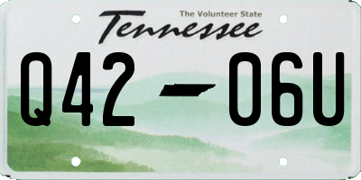 TN license plate Q4206U