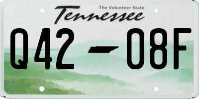 TN license plate Q4208F