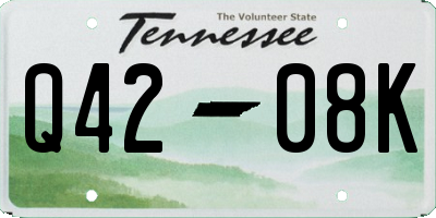 TN license plate Q4208K