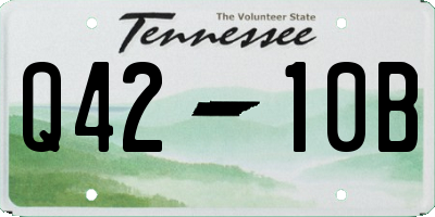 TN license plate Q4210B
