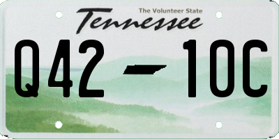 TN license plate Q4210C