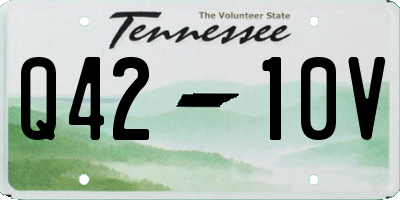 TN license plate Q4210V