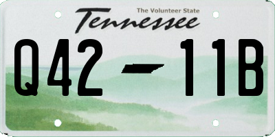 TN license plate Q4211B