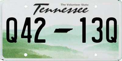 TN license plate Q4213Q