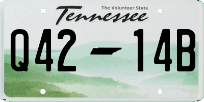 TN license plate Q4214B