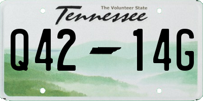 TN license plate Q4214G