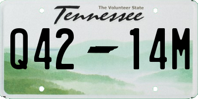 TN license plate Q4214M