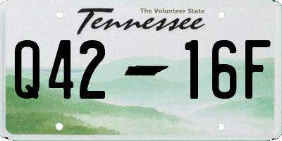 TN license plate Q4216F