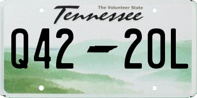 TN license plate Q4220L