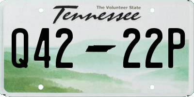 TN license plate Q4222P