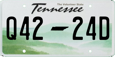TN license plate Q4224D