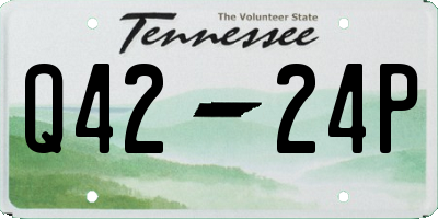 TN license plate Q4224P