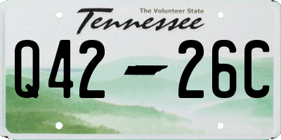 TN license plate Q4226C