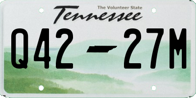 TN license plate Q4227M
