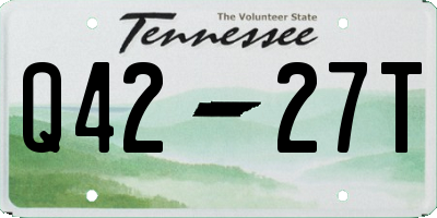TN license plate Q4227T
