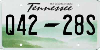 TN license plate Q4228S