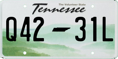 TN license plate Q4231L