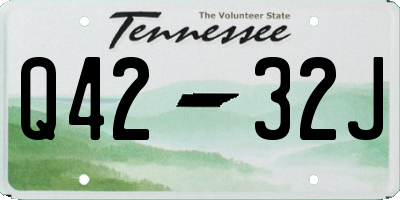 TN license plate Q4232J