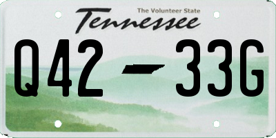 TN license plate Q4233G