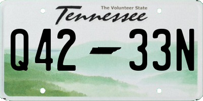 TN license plate Q4233N
