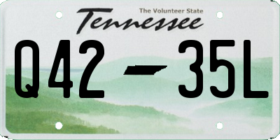 TN license plate Q4235L